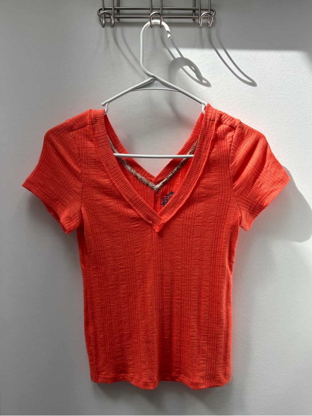 Pilcro V-Neck Short Sleeve Top